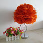 Modern Art Deco Heart Feather Iron Rod 1-Light Table Lamp For Bedroom