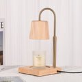 Modern Minimalist Square Cylindrical Wooden Base Iron 1-Light Aroma Melting Wax Table Lamp For Bedroom