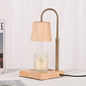 Modern Minimalist Square Cylindrical Wooden Base Iron 1-Light Aroma Melting Wax Table Lamp For Bedroom