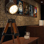 Traditional Vintage Tripod Base Cylinder Iron Wood 1-Light Table Lamp For Bedroom