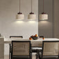 Vintage Wood & Travertine Pendant Light
