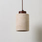 Vintage Wood & Travertine Pendant Light