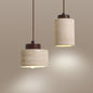 Vintage Wood & Travertine Pendant Light