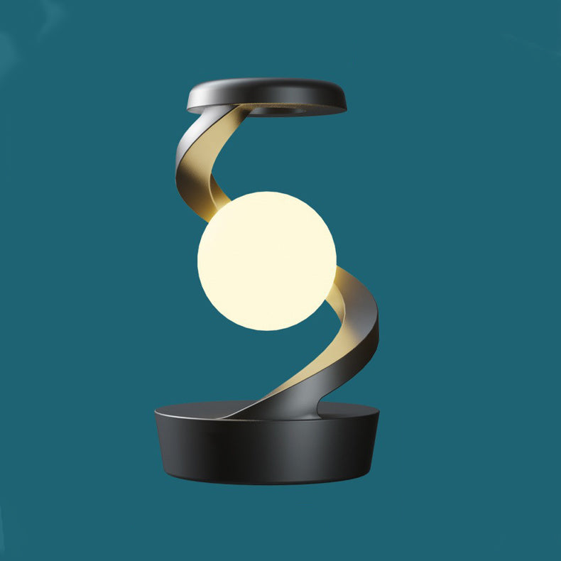 Contemporary Creative Orb ABS Floating Effect Look Rotating LED Table Lamp for Bedroom