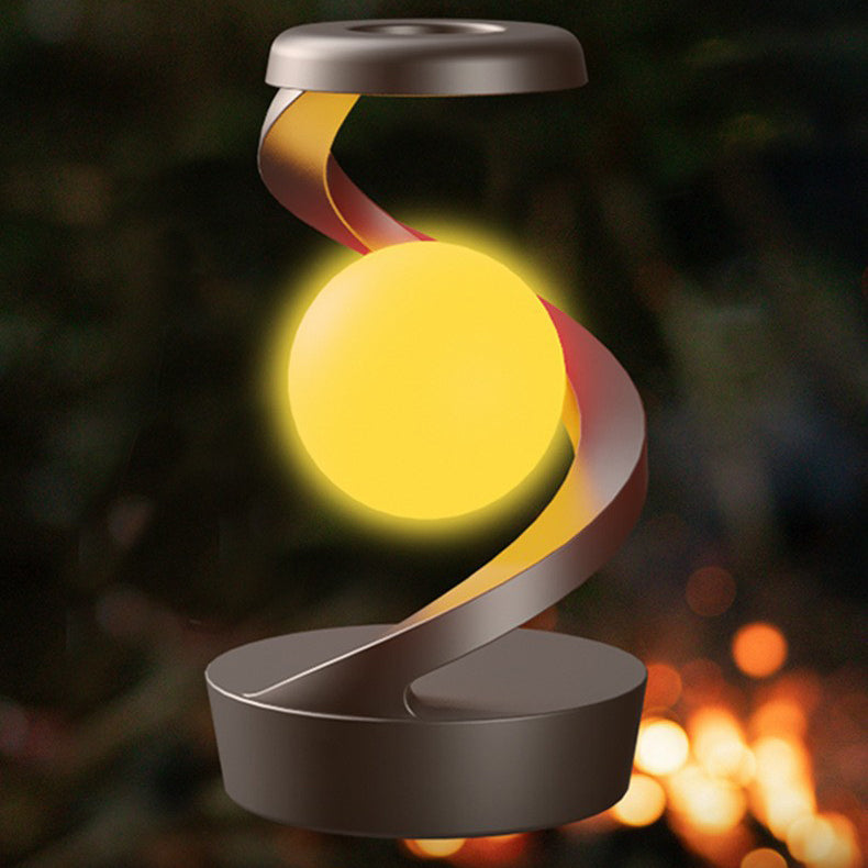 Contemporary Creative Orb ABS Floating Effect Look Rotating LED Table Lamp for Bedroom