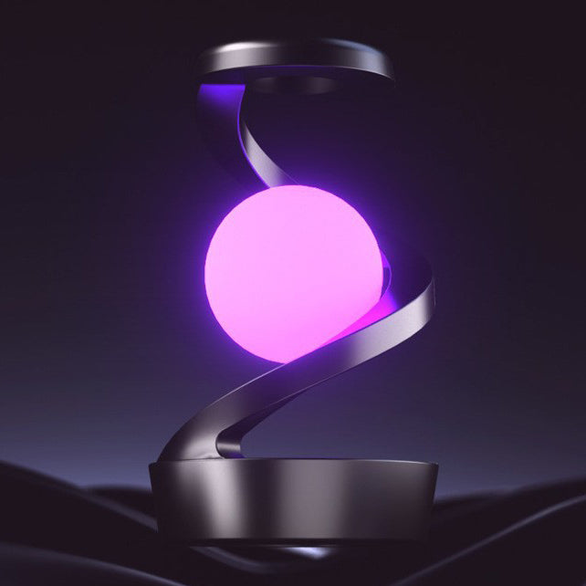 Contemporary Creative Orb ABS Floating Effect Look Rotating LED Table Lamp for Bedroom
