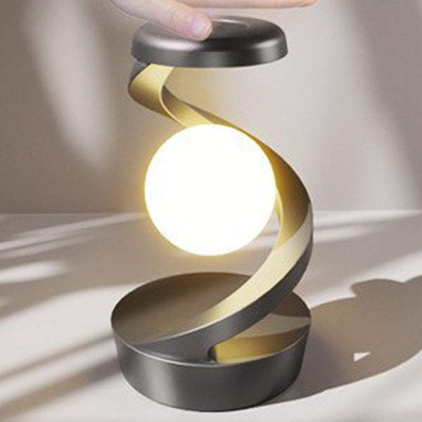 Contemporary Creative Orb ABS Floating Effect Look Rotating LED Table Lamp for Bedroom
