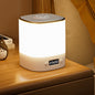 Modern Minimalist Rectangular Clock ABS LED Table Lamp For Bedroom