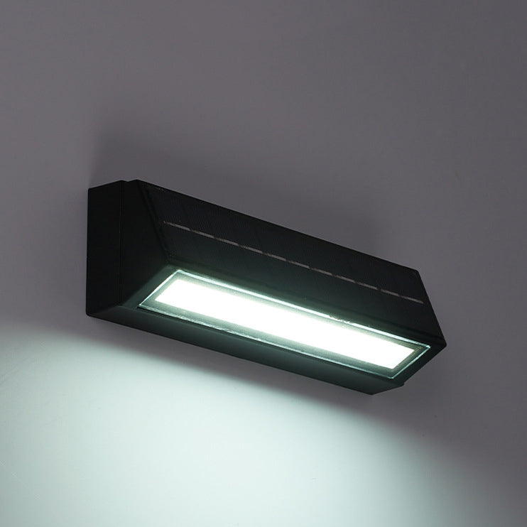 Modern Minimalist Rectangular Slanted Triangle ABS Acrylic LED Wall Sconce Lamp For Outdoor Patio