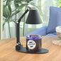 Modern Minimalist Romantic Collapsible Cylinder Striped Iron Glass Shade 1-Light Aroma Melting Wax Table Lamp For Bedroom
