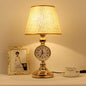 Traditional European Iron Fabric Truncated Cone 1-Light Table Lamp For Bedside Or Study