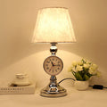 Traditional European Iron Fabric Truncated Cone 1-Light Table Lamp For Bedside Or Study