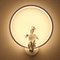 Contemporary Creative Round Plastic LED Wall Sconce Lamp For Living Room