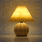 Contemporary Scandinavian Cone Plastic Rattan Fabric LED Table Lamp For Living Room