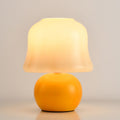 Contemporary Creative Drum Ceramic Glass 1-Light Table Lamp For Living Room