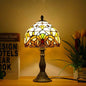 Traditional Tiffany Dome Iron Glass 1-Light Table Lamp For Living Room