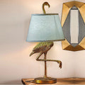 Contemporary Scandinavian Bird Resin Fabric 1-Light Table Lamp For Living Room