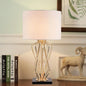 Contemporary Luxury Cylinder Iron Fabric 1-Light Table Lamp For Living Room