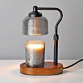 Contemporary Nordic Dome Wood Iron Glass 1-Light Melting Wax Table Lamp For Living Room