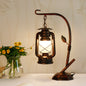 Contemporary Industrial Oval Iron Glass 1-Light Table Lamp For Living Room