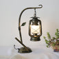 Contemporary Industrial Oval Iron Glass 1-Light Table Lamp For Living Room