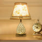 Contemporary Luxury Drum Iron Crystal Fabric 1-Light Table Lamp For Living Room