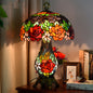 Traditional Tiffany Dome Iron Glass 2-Light Table Lamp For Living Room