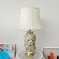 Traditional Chinese Drum Ceramic Fabric 1-Light Table Lamp For Bedroom