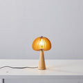 Traditional Vintage Oval Iron Wood 1-Light Table Lamp For Living Room