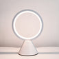 Modern Minimalist Round Aluminum PVC USB LED Table Lamp For Bedroom