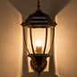 Contemporary Retro Waterproof Hexagonal Cage Aluminum Frosted Clear Glass 1-Light Wall Sconce Lamp For Outdoor Patio