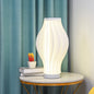 Contemporary Creative Decorative Pleated Hula Wave Shaped Iron Acrylic LED Table Lamp For Bedroom