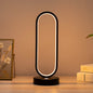 Modern Minimalist Ellipse S Shape Iron Aluminum Silicone LED Table Lamp For Bedroom