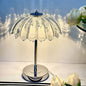 Modern Luxury Transparent Glass Pumpkin Lampshade USB LED Table Lamp For Bedroom