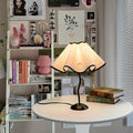 Contemporary Nordic Umbrella Shaped Petal Irregular Dopamine Colorful Dots Hardware Fabric 1-Light Table Lamp For Bedroom