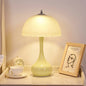 Contemporary Nordic Petal Lamp Shape Iron Glass 1-Light Table Lamp For Bedroom