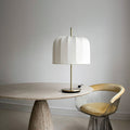 Modern Minimalist Pumpkin Fabric Iron 1-Light Table Lamp For Bedroom