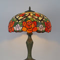 Traditional Tiffany Dome Resin Colorful Glass 2-Light Table Lamp For Living Room