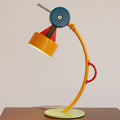 Contemporary Creative Adjustable Head Colorful Geometric Building Blocks Iron PVC LED Table Lamp For Bedroom