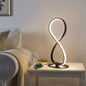 Modern Minimalist 8 Shape Aluminum Silicone LED Table Lamp For Living Room