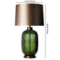 Traditional Vintage Fabric Linen Glass Cylinder Shape 1-Light Table Lamp For Living Room