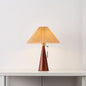 Contemporary Nordic Zipper Switch Pleated Drum Shape Fabric Iron 1-Light Table Lamp For Bedroom