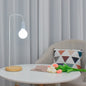Modern Minimalist Bent Iron Wood Base 1-Light Table Lamp For Living Room