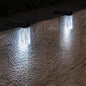 Modern Minimalist Solar Waterproof Rectangle L-Shape ABS PC LED Outdoor Wall Sconce Lamp For Garden