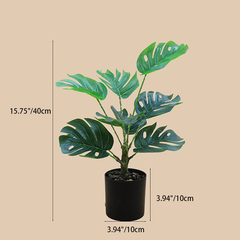 Contemporary Creative Faux Tree Blade Plastic LED Table Lamp For Bedroom