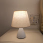 Modern Minimalist Round Table Tapered Iron Fabric 1-Light Table Lamp For Bedroom