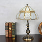 Modern Minimalist Half Round Oval Disc Base Copper Crystal 1-Light Table Lamp For Bedroom