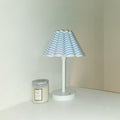 Modern Minimalist Round Table Petal Shaped Stem Disc Base 1-Light Table Lamp For Bedroom
