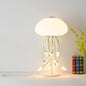 Contemporary Scandinavian Jellyfish Disc Base Iron Acrylic LED Table Lamp For Bedroom