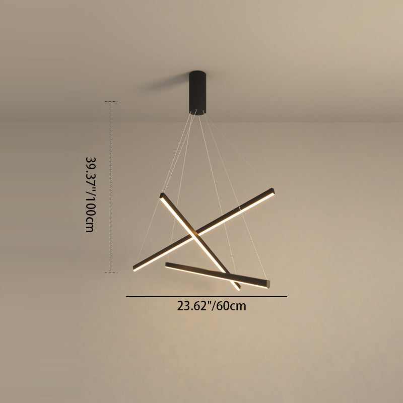 Scandinavian LED Linear Chandelier